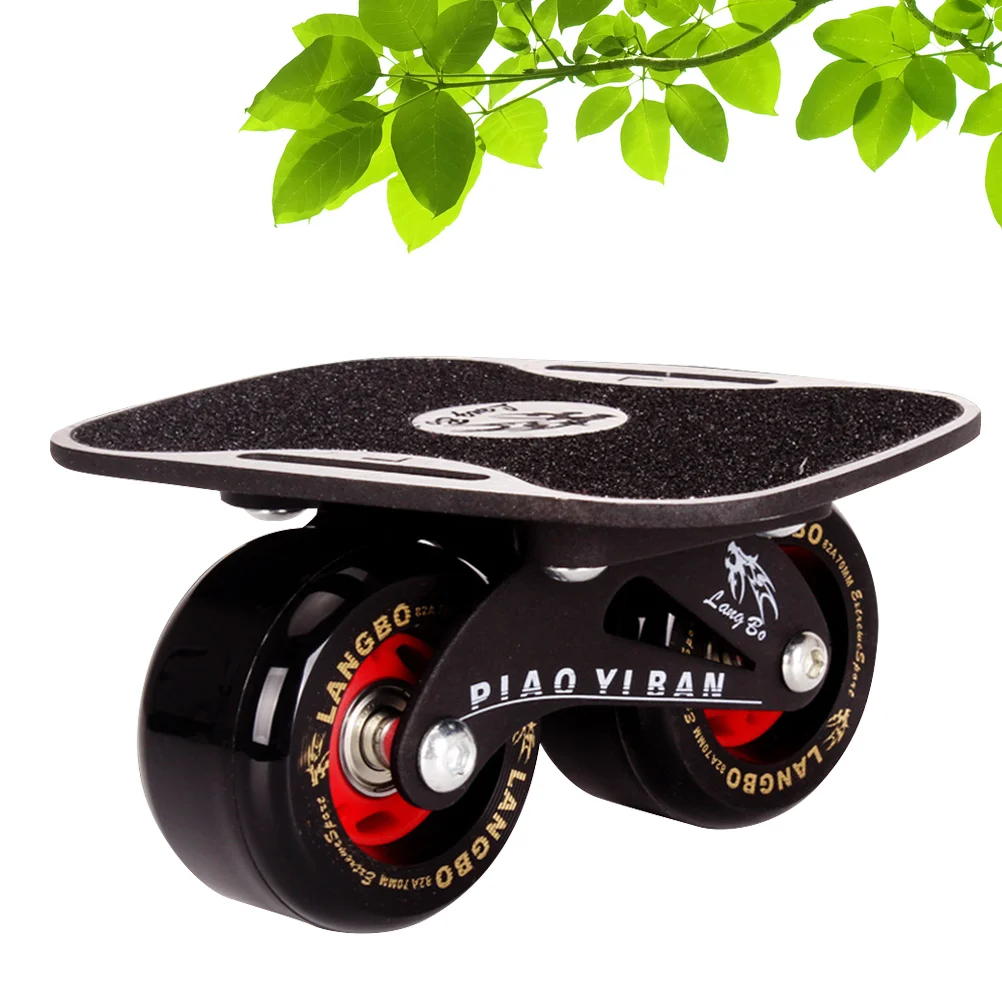 

Wheel Skateboard Drift Board Professional Wear- resistant Skateboard Cool Easy Carry Veneer ( Frosted Plate, Black Wheel )