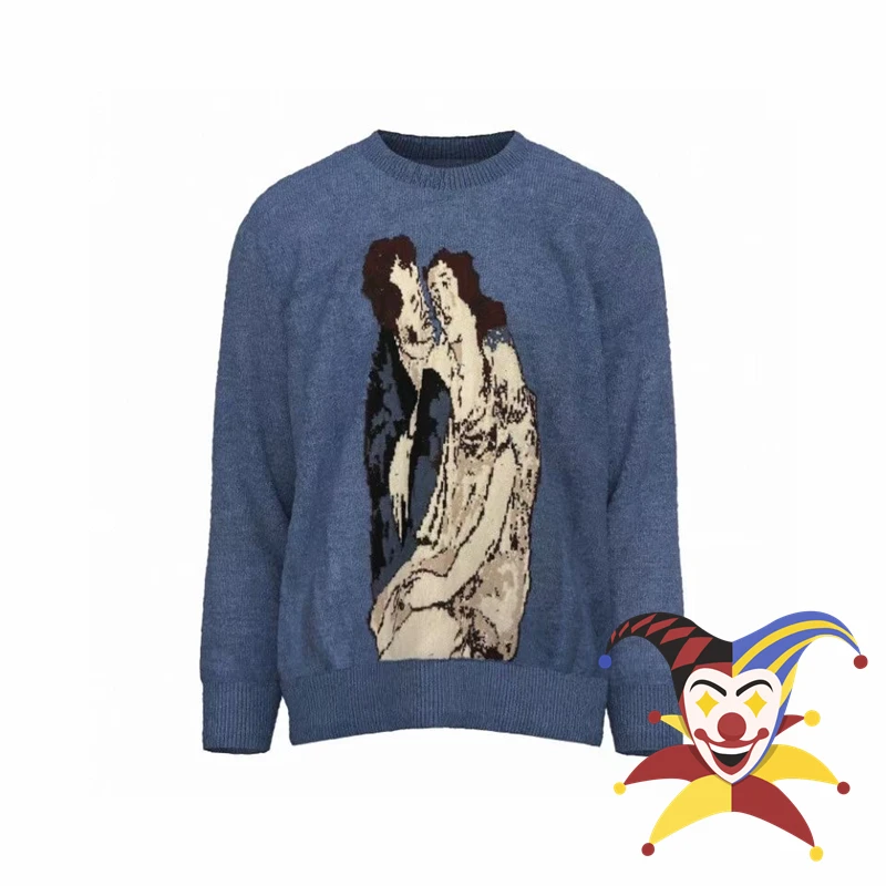 Blue Jacquard ERD Sweater Men Women Top Version Sweaters Portrait Knit Sweatshirts
Blue Jacquard ERD Sweater Men Women Top Version Sweaters Portrait Knit Sweatshirts
