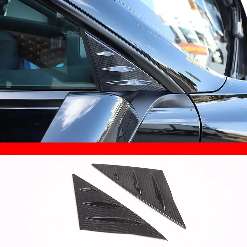 For Tesla Model 3 2023+ real carbon fiber car styling car A-pillar triangle decorative cover sticker car protection accessories
For Tesla Model 3 2023+ real carbon fiber car styling car A-pillar triangle decorative cover sticker car protection accessories
