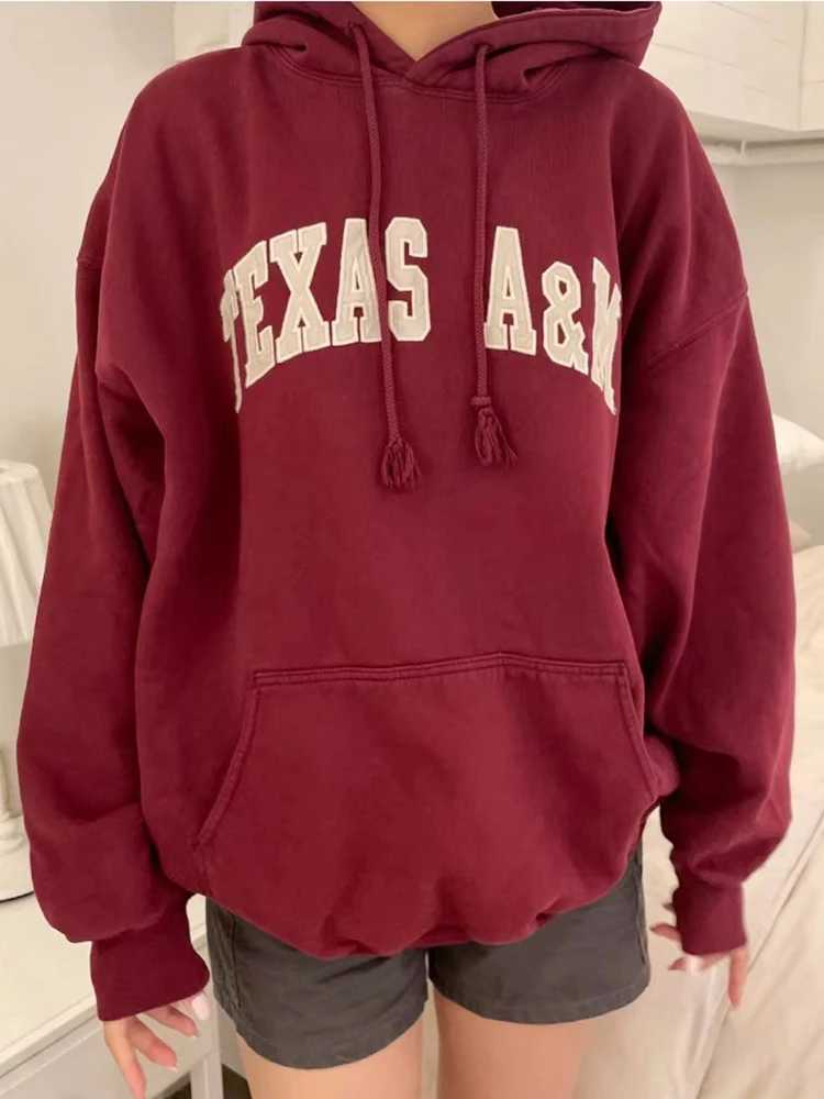 Women Letter Embroidery Hoodies Autumn Y2k Streetwear Cotton Pockets Warm Fashion Pullover Tops Casual Retro Hooded Sweatshirts
Women Letter Embroidery Hoodies Autumn Y2k Streetwear Cotton Pockets Warm Fashion Pullover Tops Casual Retro Hooded Sweatshirts