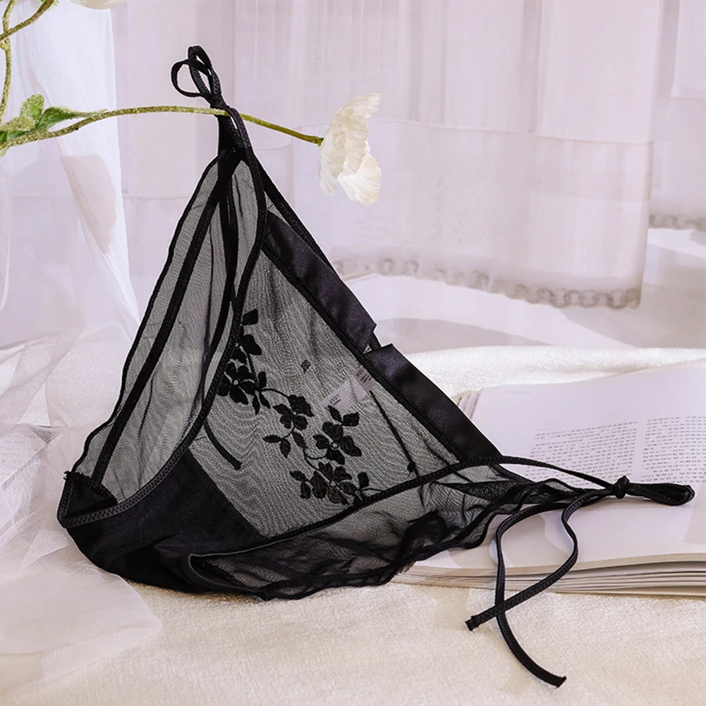 Women Sexy Briefs Lace Floral Embroidery Panties Adjustable Bandage Underwear Perspective Mesh Lingerie Temptation Erotic Wear
Women Sexy Briefs Lace Floral Embroidery Panties Adjustable Bandage Underwear Perspective Mesh Lingerie Temptation Erotic Wear