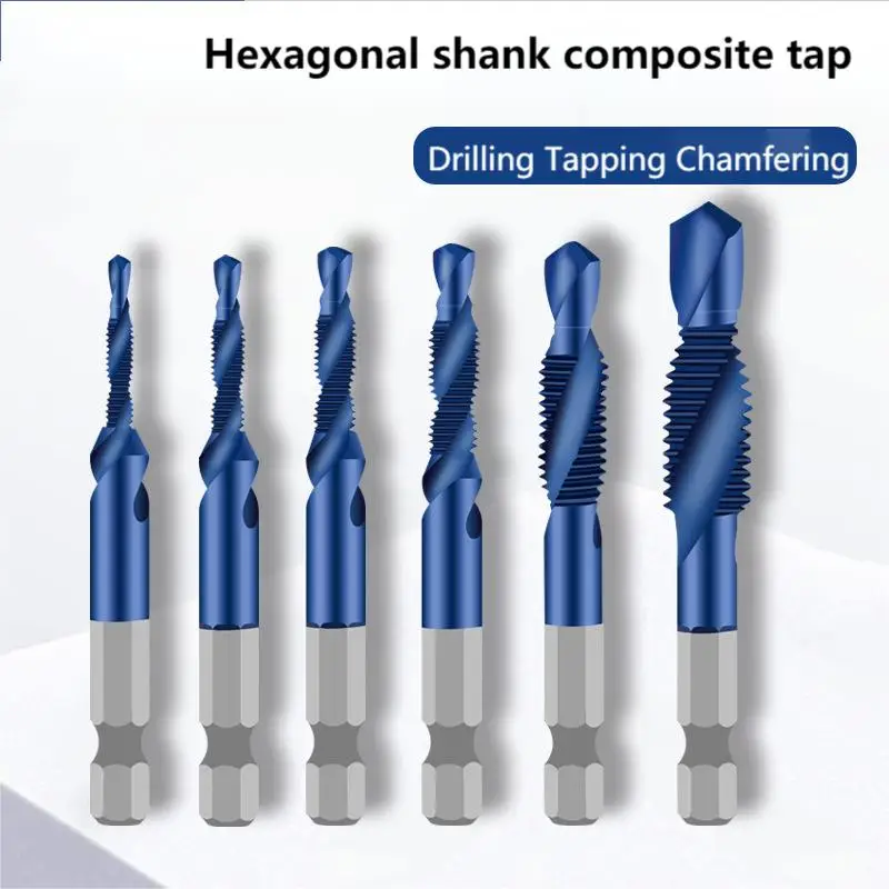 Free-shipping 6pc High Speed Steel Hex Shank Machine Drill Bits Drilling,Tapping,chamfering integrated composite tap metal tools
Free-shipping 6pc High Speed Steel Hex Shank Machine Drill Bits Drilling,Tapping,chamfering integrated composite tap metal tools