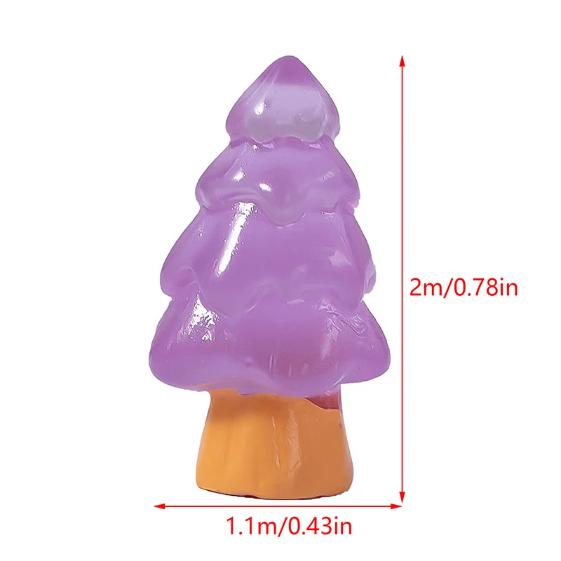 

5Pcs Luminous Christmas Tree Ornament Mini Color Pine Tree Micro Landscape Decoration Dollhouse Miniature Toy