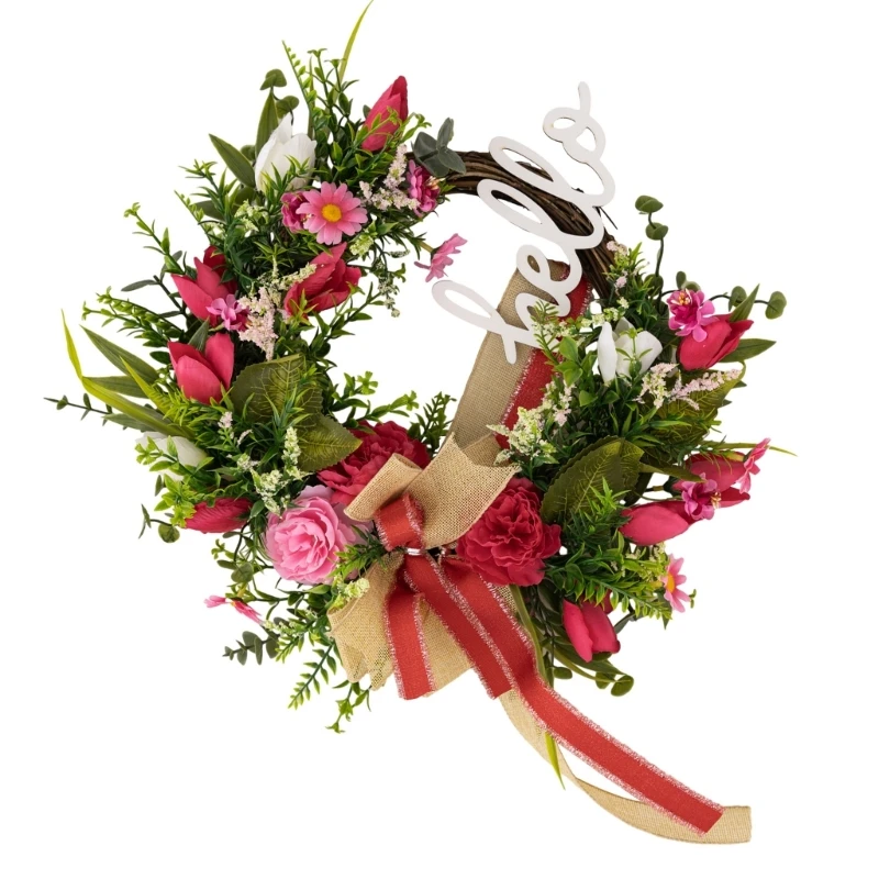 Artificial Wreath Spring Wreath for Front Door Wedding Christmas Party Decorations, Front Door Wreath Christmas Wreath
Artificial Wreath Spring Wreath for Front Door Wedding Christmas Party Decorations, Front Door Wreath Christmas Wreath