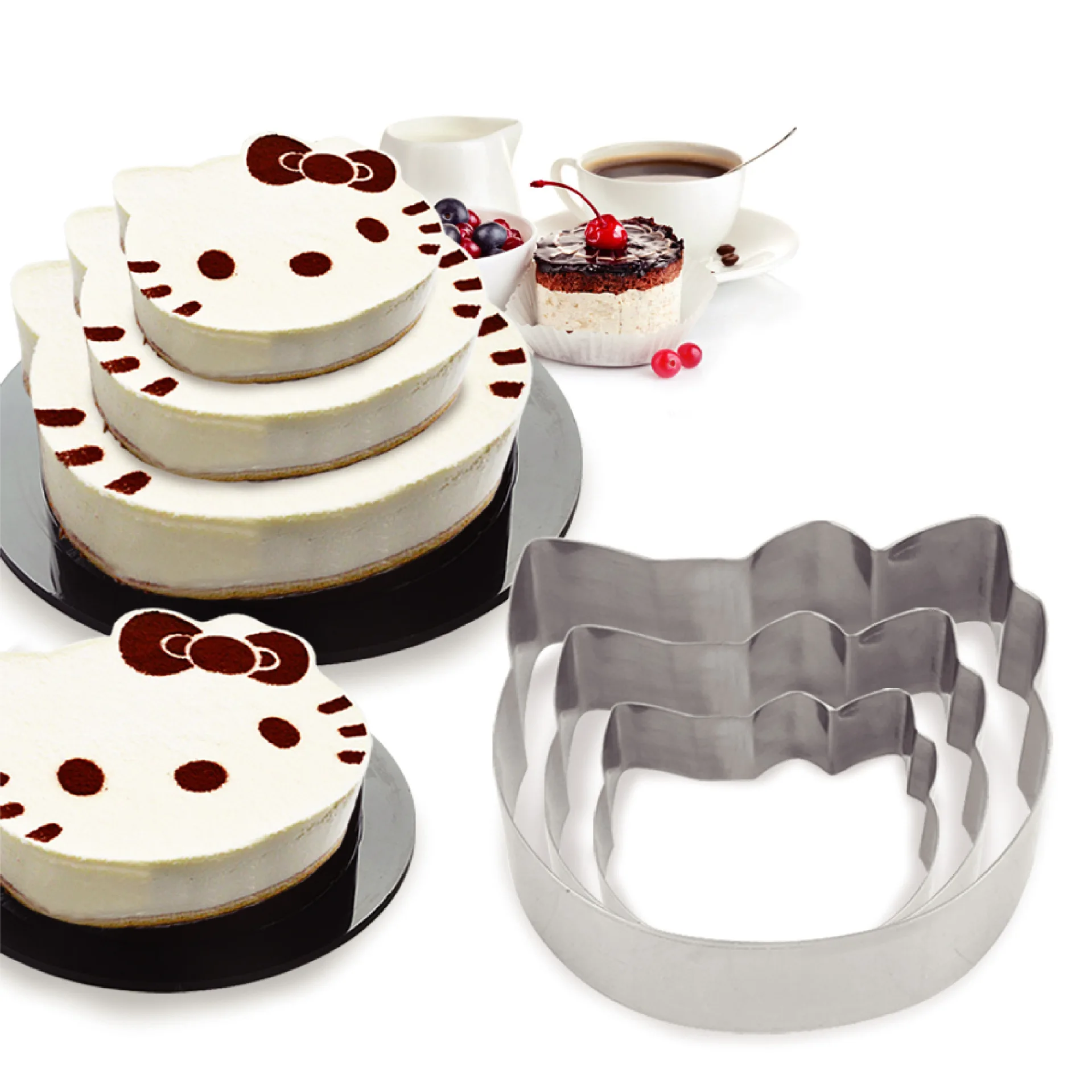 3 Piece Stainless Steel Mousse Ring Set Kitty Cat Style Cake Baking Tool Kids Cartoon Birthday Multilayer Cake DIY Making Tool
3 Piece Stainless Steel Mousse Ring Set Kitty Cat Style Cake Baking Tool Kids Cartoon Birthday Multilayer Cake DIY Making Tool