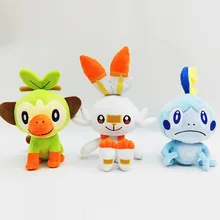 

28cm Sword Shield Doll Gosanke Sobble Scorbunny Grookey Farfetch Cartoon Elf Figure Monkey Pokemon Plush Soft Kid Stuffed Toy