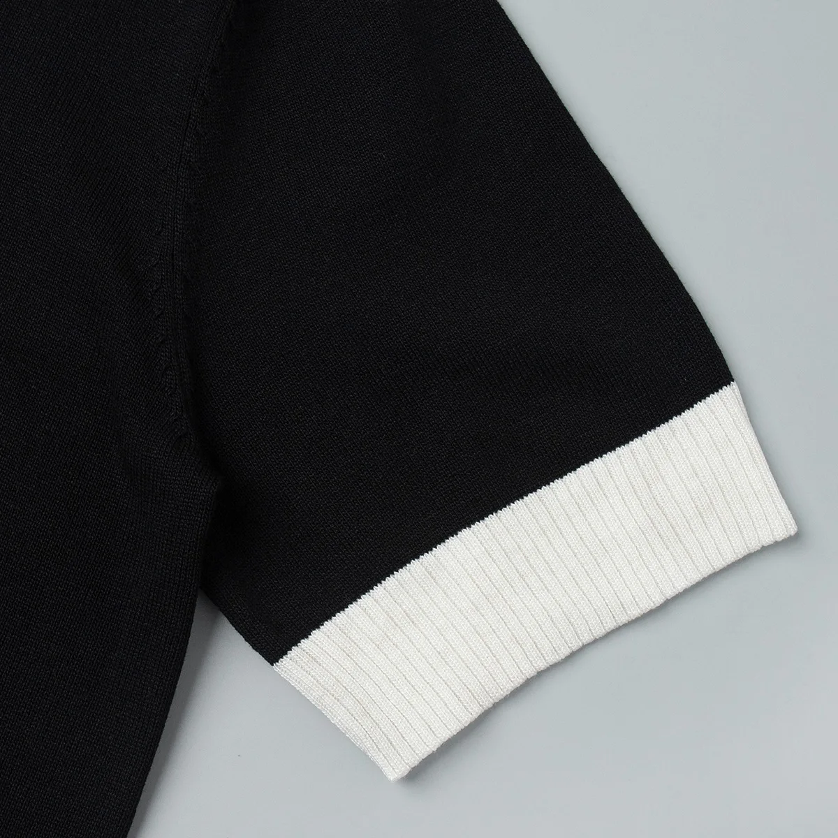 2026 Summer New Short Sleeved Knitted Sweater Temperament Commuting Polo Collar Contrasting Color Slim Fit Knitted Top 106 S6ba2f09c4d9741249022526f1556c23ae