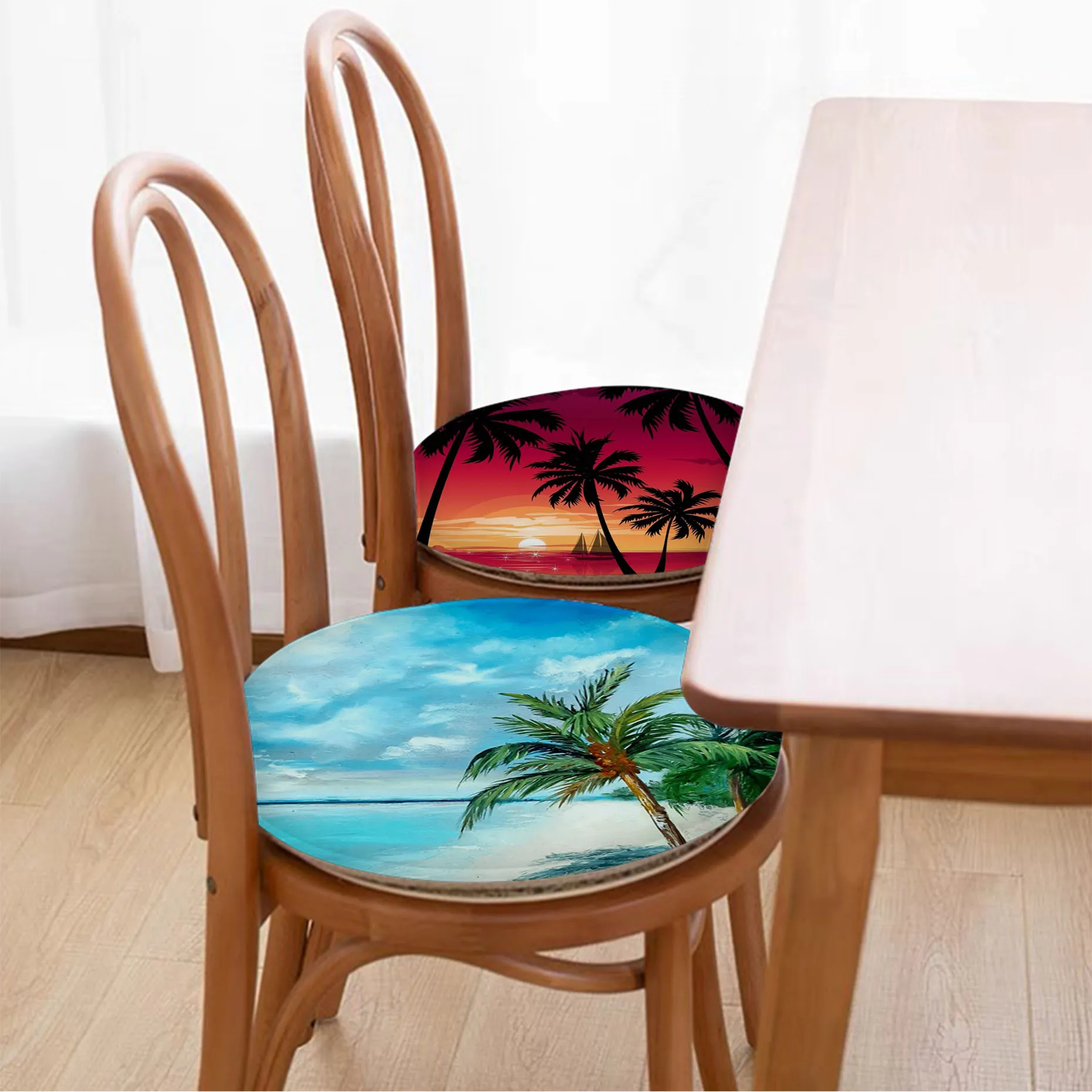 

Beach landscape Cushion Mat Art Chair Cushion Soft Office Car Seat Comfort Breathable 45x45cm Sofa Decor Tatami