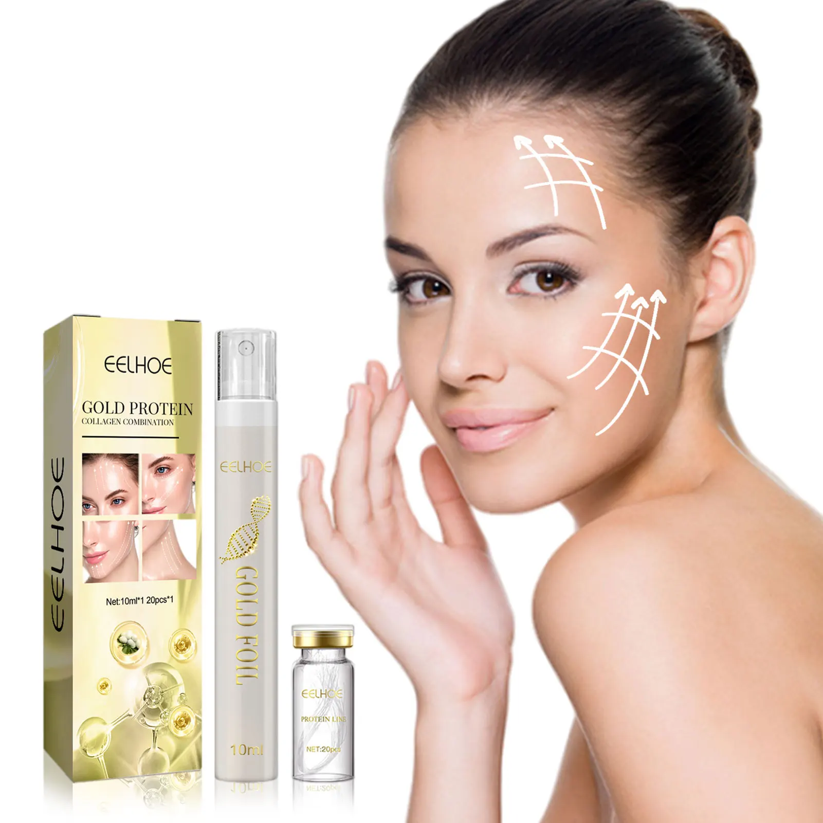 

Protein Thread Lifting Set Soluble Protein Thread and Nano Gold Essence Combination Absorbable Collagen Thread for Face Lift