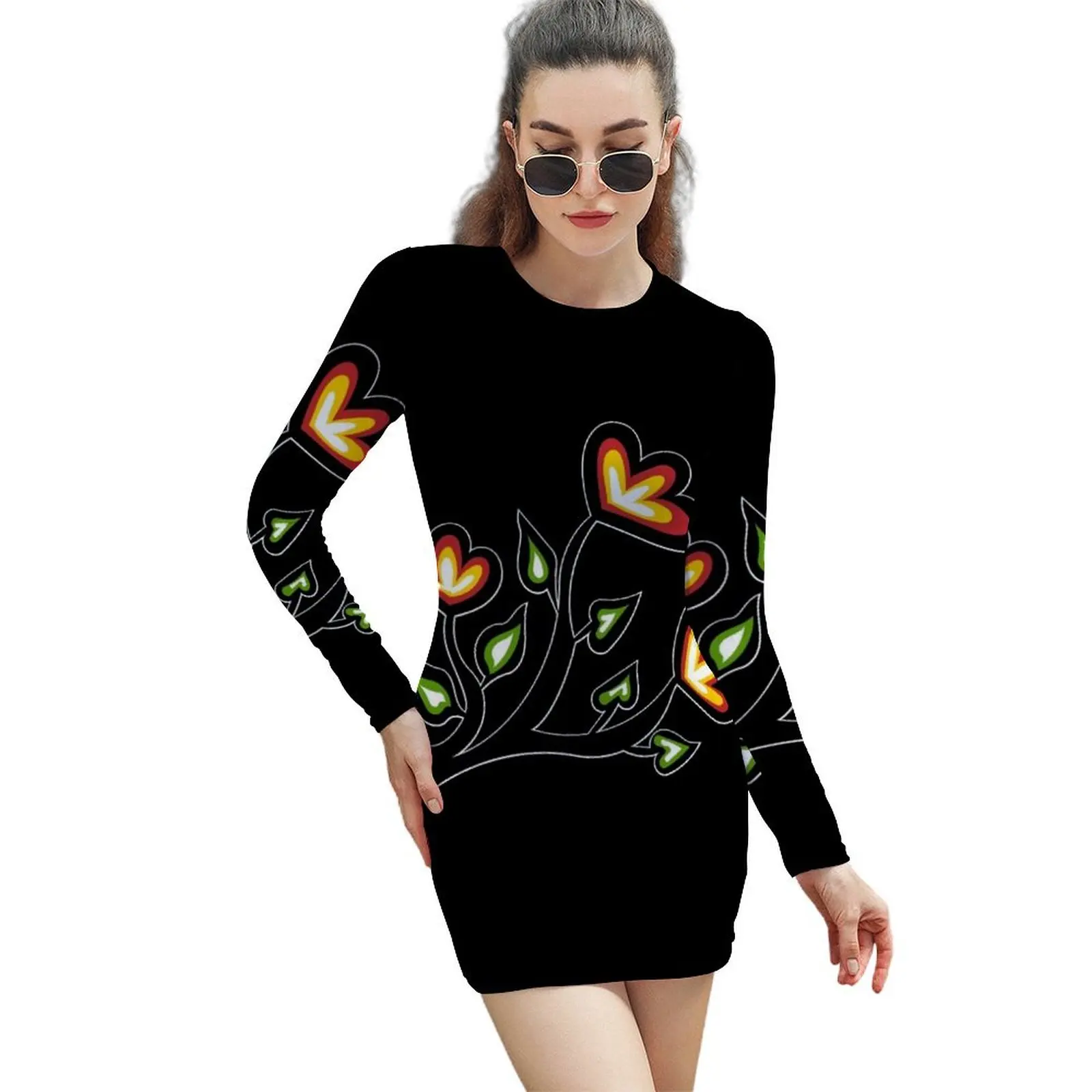 Four Directions Beadwork Flower Indigenous WAWEZHI CANADA Long-Sleeved Sheath Dress prom dresses
Four Directions Beadwork Flower Indigenous WAWEZHI CANADA Long-Sleeved Sheath Dress prom dresses