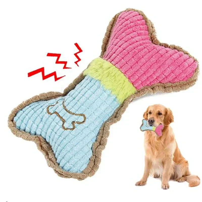 

1pc Dog Squeaky Toys, Plush Dogs Chew Toy for Small Medium Breed Puppy Teething Chewing Aggressive Interactive Birthday Gifts