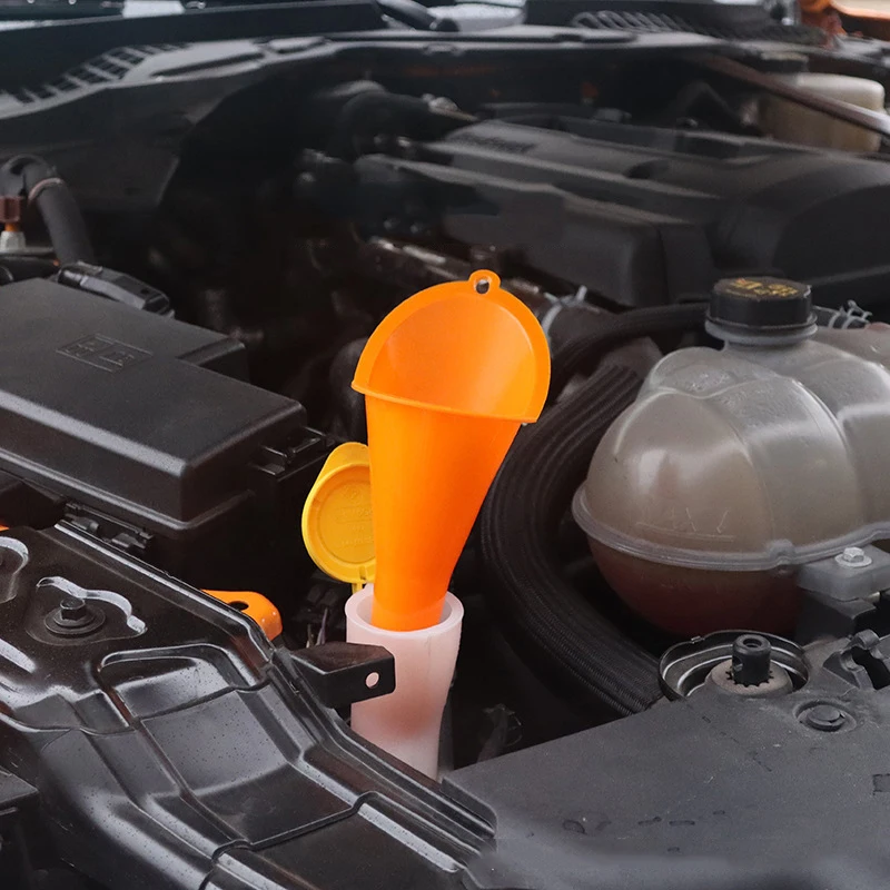 

Car Long Stem Funnel Gasoline Oil Fuel Filling Tools Anti-splash Plastic Funnel Motorcycle Refueling Tools Auto Accessories