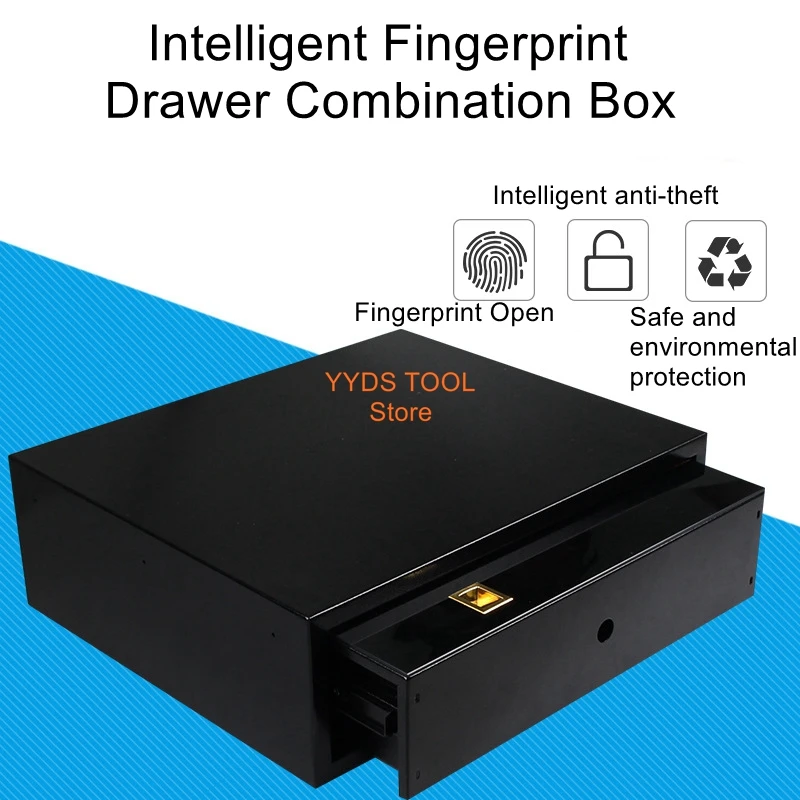 

Closet Drawer Combination Box Drawer Fingerprint Combination Box Intelligent Push-Pull Metal Anti-theft Safety Deposit Boxes