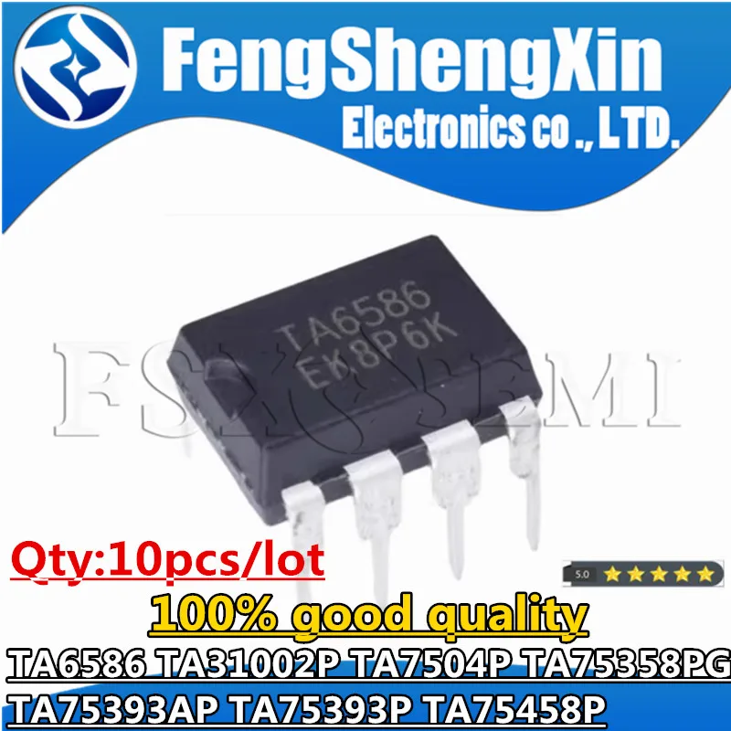 10pcs TA6586 TA31002P TA7504P TA75358PG TA75393AP TA75393P TA75458P DIP-8 DC bidirectional motor drive/motor drive IC
10pcs TA6586 TA31002P TA7504P TA75358PG TA75393AP TA75393P TA75458P DIP-8 DC bidirectional motor drive/motor drive IC