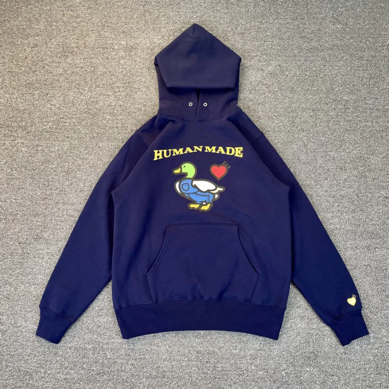 HUMAN MADE Men's Cotton Hoodies Japanese Autumn Trend Little Duck Love Logo Printed Women's Casual Loose Pullover Sweatshirts
HUMAN MADE Men's Cotton Hoodies Japanese Autumn Trend Little Duck Love Logo Printed Women's Casual Loose Pullover Sweatshirts