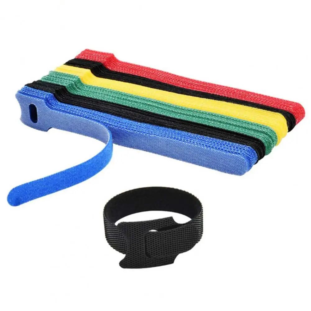 

100Pcs Cable Management Belt Anti-tangle Fastener Tape Nylon Cable Straps Wire Ties Cable Management