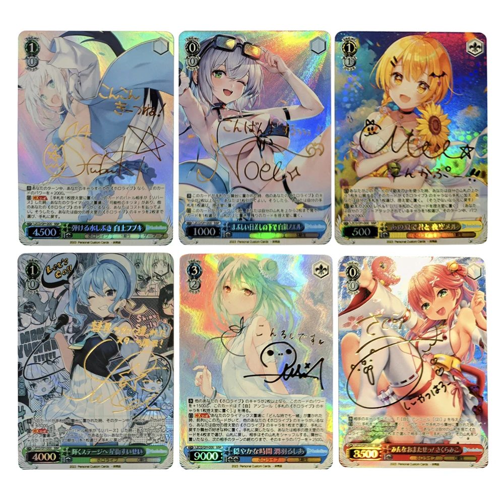 Single Card Diy Self Made Hololive Shirakami Fubuki Nakiri Ayame Signature Collection Card Refraction Color Flash Game Card
Single Card Diy Self Made Hololive Shirakami Fubuki Nakiri Ayame Signature Collection Card Refraction Color Flash Game Card