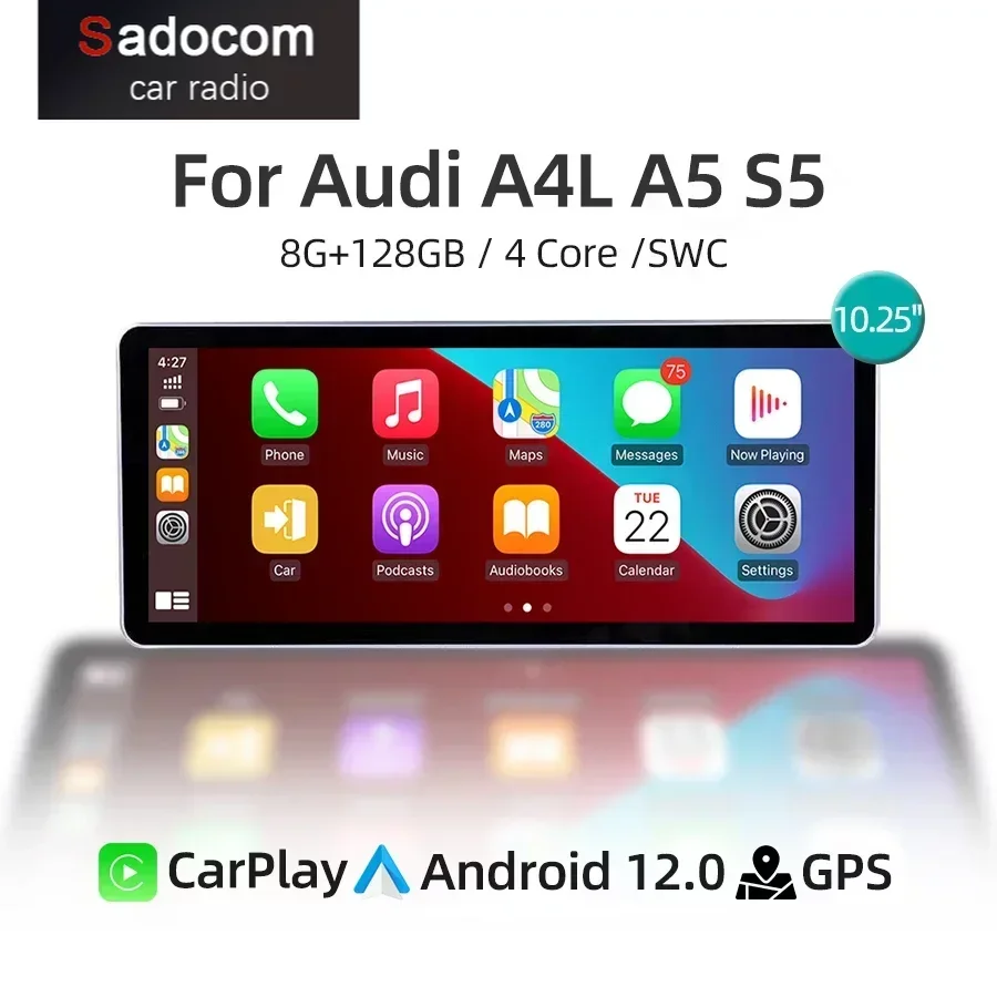 Android 12 Car Radio For Audi A4L A5 S5 2017-2022 GPS Navigation 4G WiFi CarPlay 1920*720 Blu-ray Car Multimedia Stereo Player
Android 12 Car Radio For Audi A4L A5 S5 2017-2022 GPS Navigation 4G WiFi CarPlay 1920*720 Blu-ray Car Multimedia Stereo Player