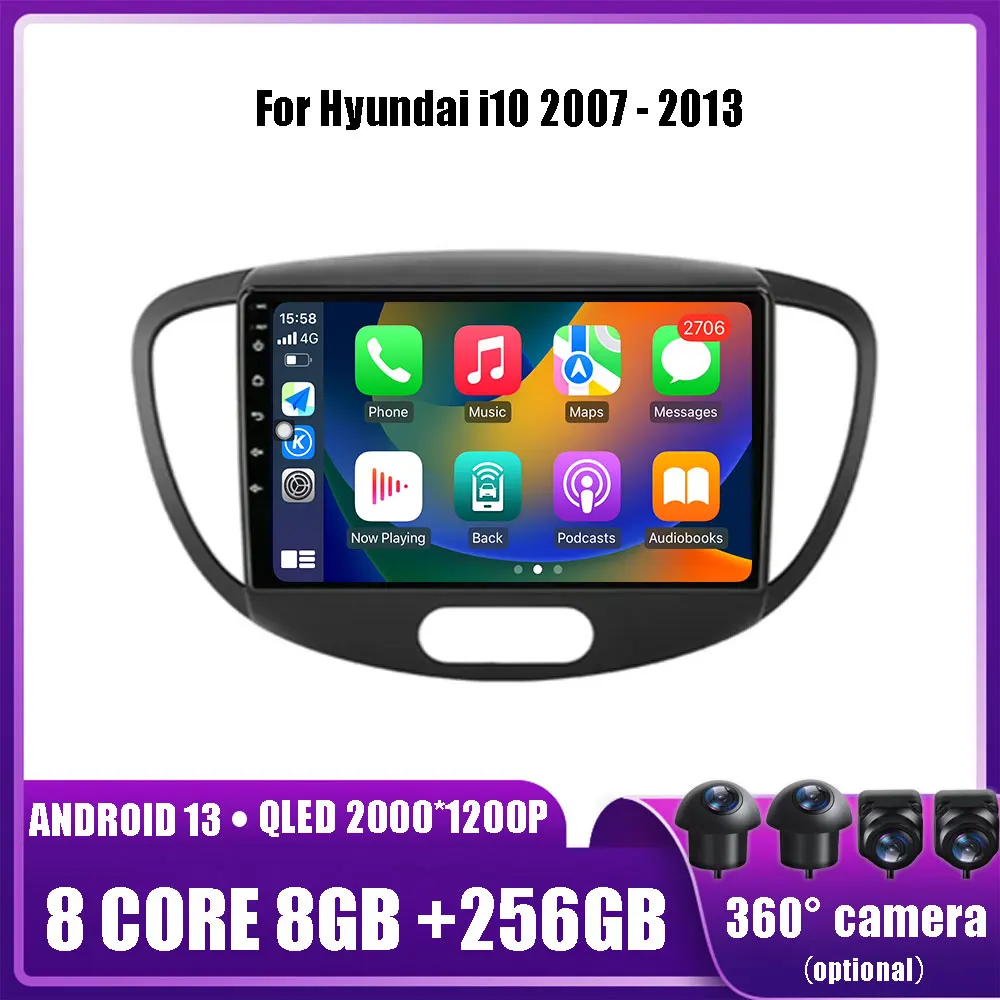 Carplay QLED Screen Android 12 Car Auto Radio GPS Multimedia Player For Hyundai i10 2007 2008 2009 2010 - 2013 DSP NO 2 Din
Carplay QLED Screen Android 12 Car Auto Radio GPS Multimedia Player For Hyundai i10 2007 2008 2009 2010 - 2013 DSP NO 2 Din