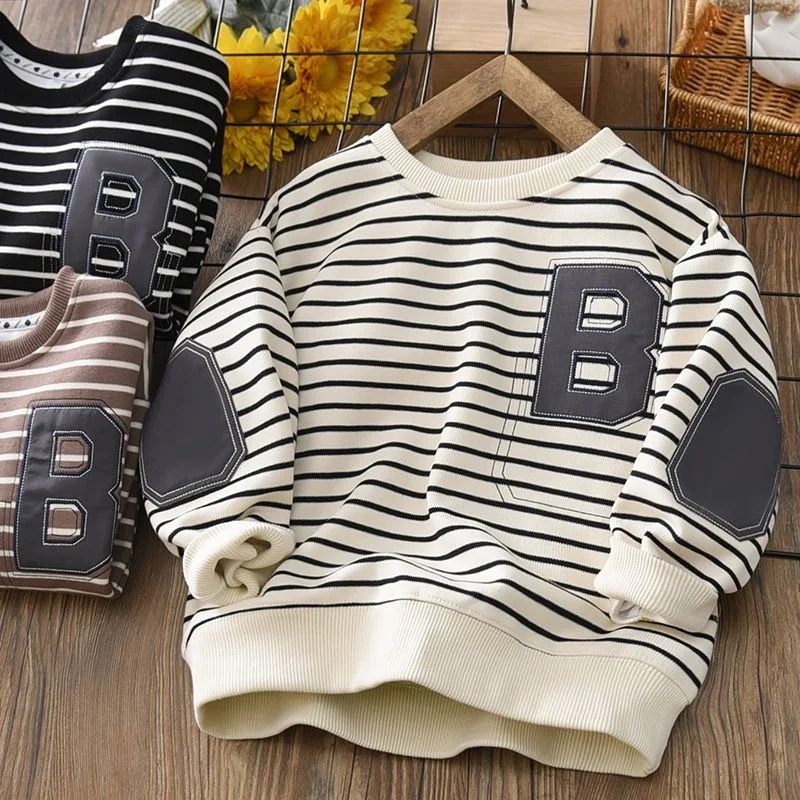 Fashion Stripe Print Sweater Teenagers Boys Sweatshirt Casual Hoodies Baby Boy Long Sleeve Hoodie Children Clothes 4-14 Years
Fashion Stripe Print Sweater Teenagers Boys Sweatshirt Casual Hoodies Baby Boy Long Sleeve Hoodie Children Clothes 4-14 Years