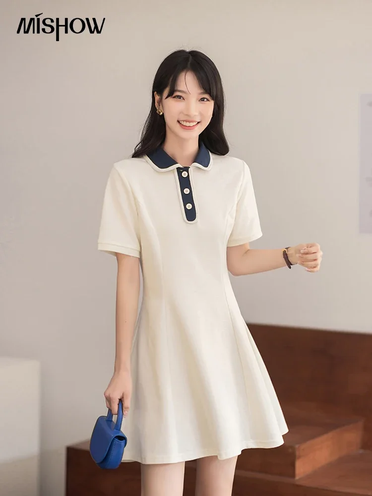 MISHOW Women's Dress Summer POLO Collar French Short sleeve Slim Casual T-shirt Skirt A-LINE Female Dresses MXB24L0892
MISHOW Women's Dress Summer POLO Collar French Short sleeve Slim Casual T-shirt Skirt A-LINE Female Dresses MXB24L0892