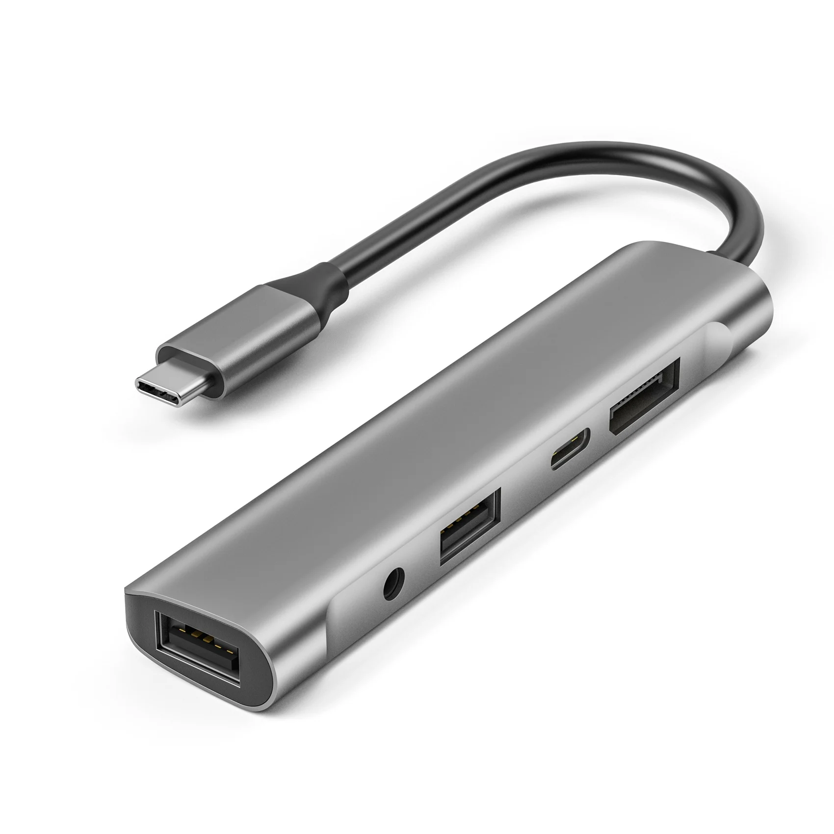 

Адаптер для планшетов 5 в 1, 4K @ 60Hz DisplayPort USB 2.0 Type C 60W PD док-станция для ноутбуков и настольных компьютеров, W27H