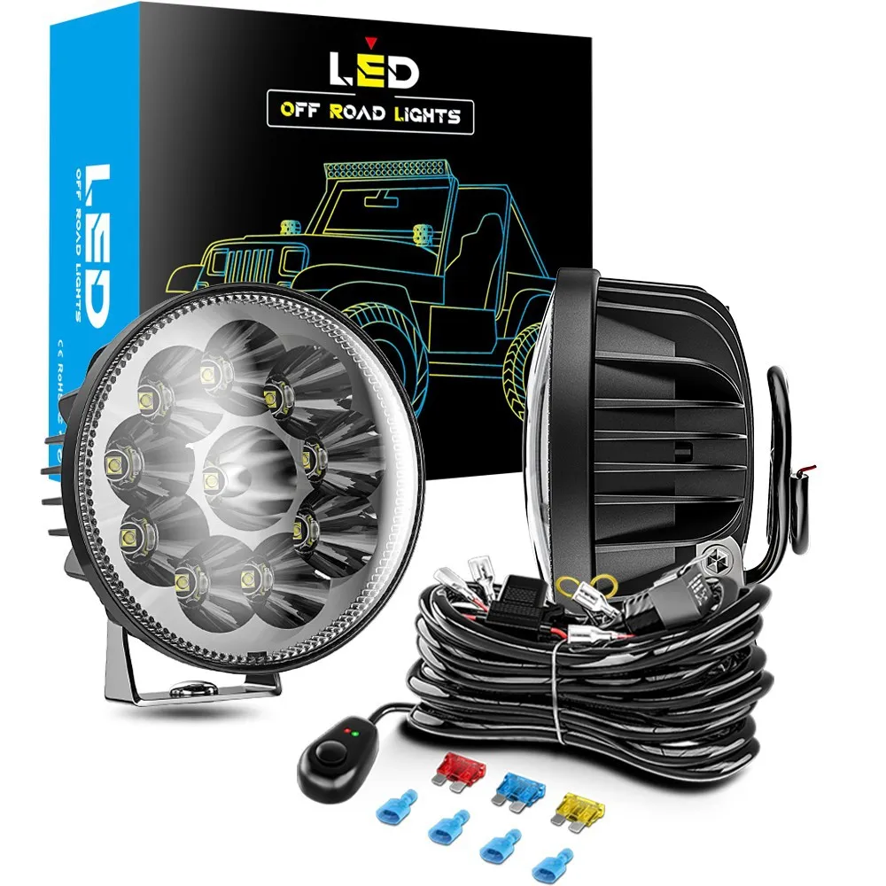 4-Inch Circular Car LED Work Spotlight Driving Light 9-30V With Wiring Harness Off-Road Spotlight Set Accessories For Vehicles
4-Inch Circular Car LED Work Spotlight Driving Light 9-30V With Wiring Harness Off-Road Spotlight Set Accessories For Vehicles