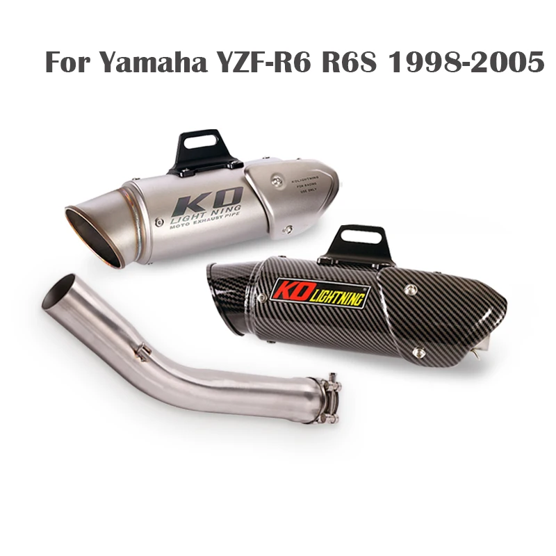 For Yamaha YZF-R6 R6S 1998-2005 Slip On Exhaust Pipe Racing Muffler Tail Escape Tip Front Connect Link Tube Stainless Steel
For Yamaha YZF-R6 R6S 1998-2005 Slip On Exhaust Pipe Racing Muffler Tail Escape Tip Front Connect Link Tube Stainless Steel