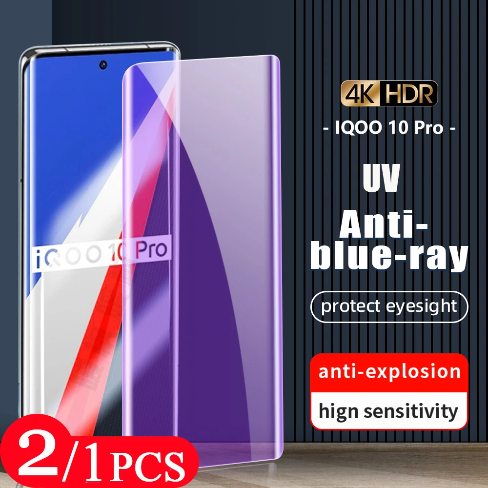 2/1Pcs COVER UV Glass For vivo iQOO 11 10 Pro 9 8 5 x50 pro Anti Blue Light UV Tempered glass protective screen protector Film
2/1Pcs COVER UV Glass For vivo iQOO 11 10 Pro 9 8 5 x50 pro Anti Blue Light UV Tempered glass protective screen protector Film