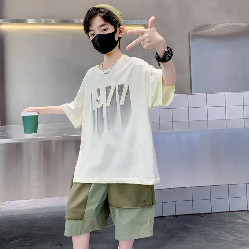 Boys Clothes Sets 2023 Summer Short Sleeve T-Shirt + Shorts Children Clothing 2Pcs Kids Boys Sport Suits Teen 6 8 10 12 14 Years
Boys Clothes Sets 2023 Summer Short Sleeve T-Shirt + Shorts Children Clothing 2Pcs Kids Boys Sport Suits Teen 6 8 10 12 14 Years