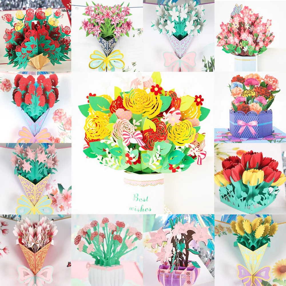 3D Pop Up Flower Greeting Cards Wedding Card Anniversary Thanksgiving Valentines Day Birthday Gift Thank You Card Handmade Cards
3D Pop Up Flower Greeting Cards Wedding Card Anniversary Thanksgiving Valentines Day Birthday Gift Thank You Card Handmade Cards