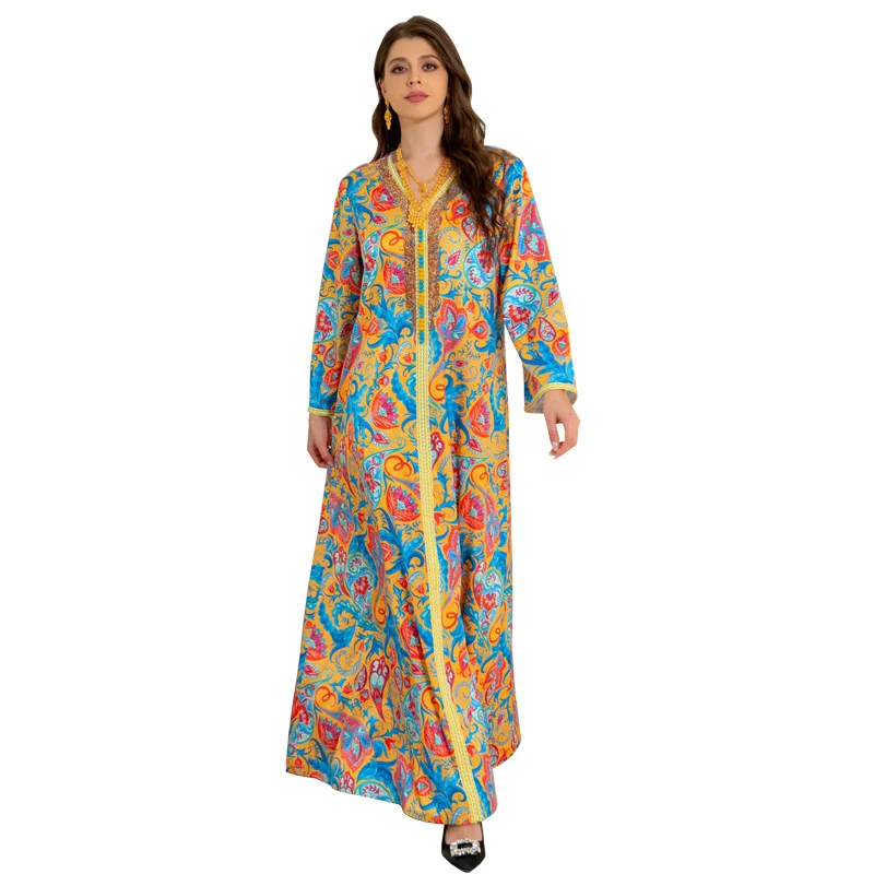 Muslim Fashion Women Dubai Turkish Long Sleeve Abayas Wedding Party Evening Gown Robe Femme Musulmane Islamic Clothing Bubu
Muslim Fashion Women Dubai Turkish Long Sleeve Abayas Wedding Party Evening Gown Robe Femme Musulmane Islamic Clothing Bubu