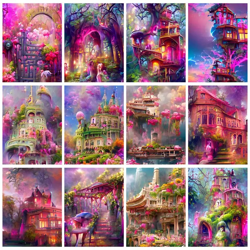 RUOPOTY Full Round/Square Diamond Painting House For Adults Kits Kit Diamond Embroidery Cross Stitch Rhinestone For Home Decors
RUOPOTY Full Round/Square Diamond Painting House For Adults Kits Kit Diamond Embroidery Cross Stitch Rhinestone For Home Decors