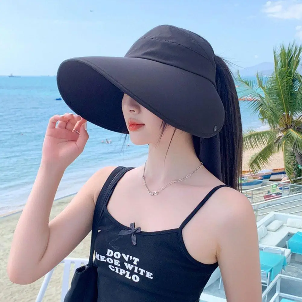 Women's Summer Hat For The Sun Wide Brim UV Neck Protection Solar Beach Bucket Hats Foldable Ponytail Travel S5W0
Women's Summer Hat For The Sun Wide Brim UV Neck Protection Solar Beach Bucket Hats Foldable Ponytail Travel S5W0
