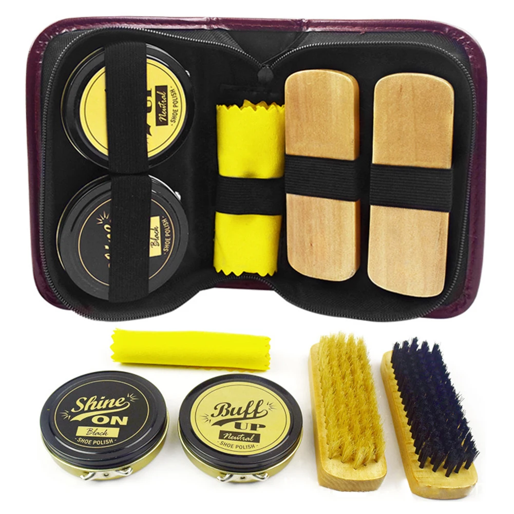 Portable Cleaning Set Shoes Care Leather Items Clening Brush Care Oil Kit Shoe Polish Shine Care Kit Leathercraft Accessories
Portable Cleaning Set Shoes Care Leather Items Clening Brush Care Oil Kit Shoe Polish Shine Care Kit Leathercraft Accessories