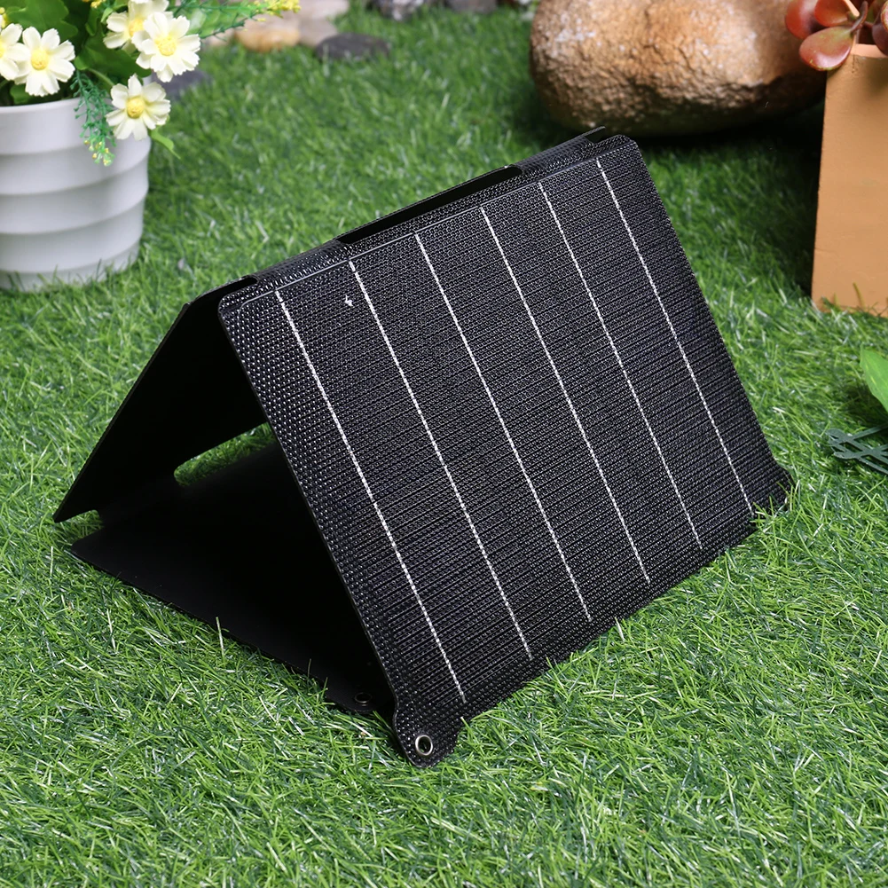 5V/12V Solar Panel Charger with Carabiner Waterproof 30W Mobile Phone Power Bank Dual USB DC Ports ETFE Scratchproof for Camping 5V/12V Solar Panel Charger with Carabiner Waterproof 30W Mobile Phone Power Bank Dual USB DC Ports ETFE Scratchproof for Camping