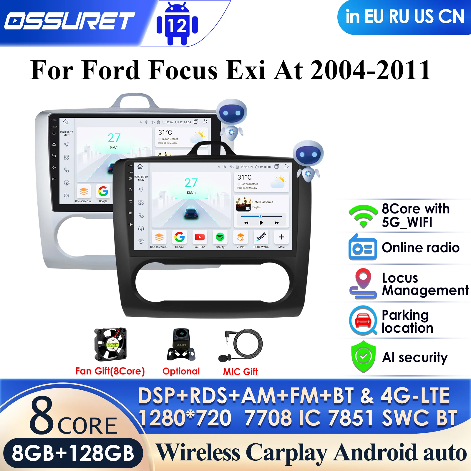 for Ford Focus Exi AT 2004-2011 Auto Carplay 4G 9'' 10.33'' 8+128 2din Android Car Radio Multimedia Video Player Autoradio Audio
for Ford Focus Exi AT 2004-2011 Auto Carplay 4G 9'' 10.33'' 8+128 2din Android Car Radio Multimedia Video Player Autoradio Audio