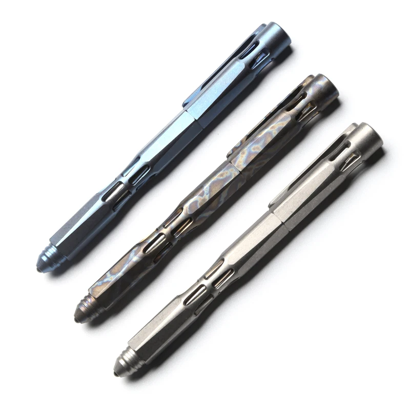 

Titanium Drill Rod tactical anodic pen camping hunting outdoors survival practical EDC MULTI utility write pens tools