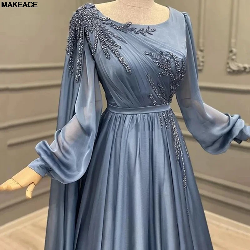 2023 Chiffon Long Sleeves Evening Dresses Shoulder Train O-Neck Lace Prom Party Formal Gown Pleats Robe De Soirée
2023 Chiffon Long Sleeves Evening Dresses Shoulder Train O-Neck Lace Prom Party Formal Gown Pleats Robe De Soirée