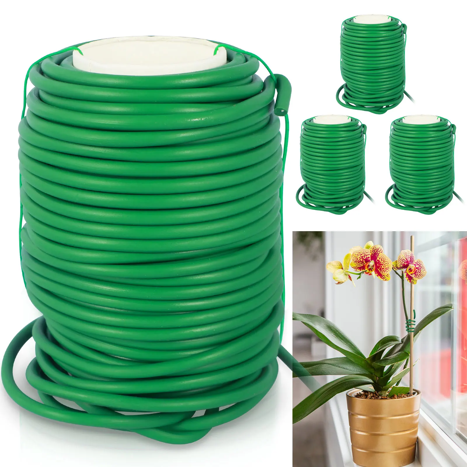 3Pcs Garden Plant Ties 65.6FT Soft Flexible Plant Wire Rolls TPR Plant Twist Ties 3.5mm Reusable Branches Vines Supporting
3Pcs Garden Plant Ties 65.6FT Soft Flexible Plant Wire Rolls TPR Plant Twist Ties 3.5mm Reusable Branches Vines Supporting