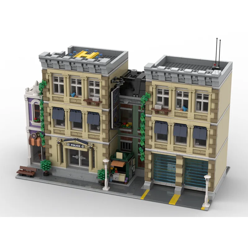 MOC-107696 Police Station Expansion Module Block Street View Building Assembly Toy Model Decoration
MOC-107696 Police Station Expansion Module Block Street View Building Assembly Toy Model Decoration
