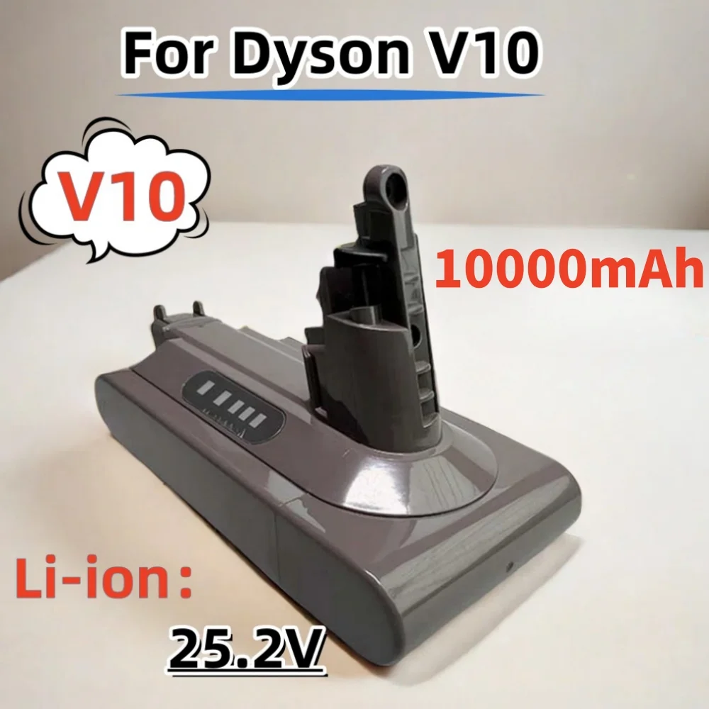V10 SV12 Rechargeable Battery 25.2V 10000mAh For Dyson V10 Absolute Replaceable Fluffy Cyclone Vacuum Cleaner Battery
V10 SV12 Rechargeable Battery 25.2V 10000mAh For Dyson V10 Absolute Replaceable Fluffy Cyclone Vacuum Cleaner Battery