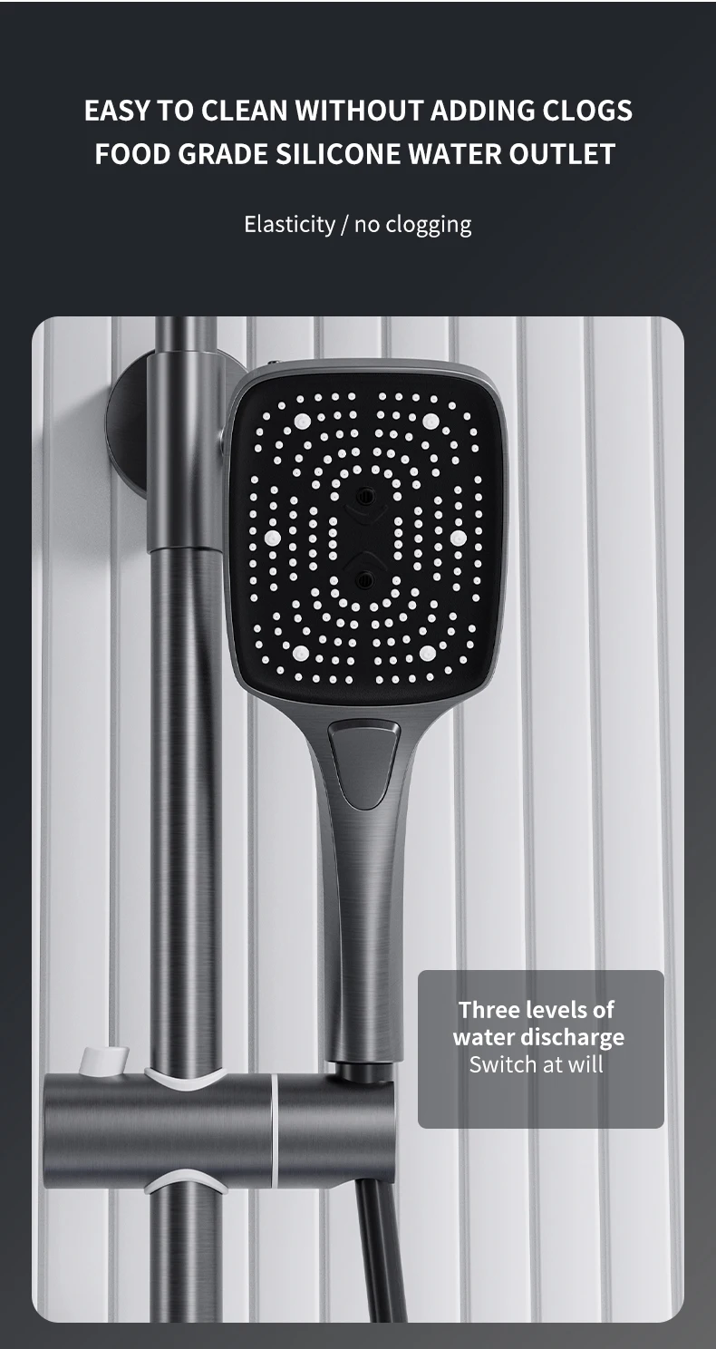 Smart Shower System Thermostatic Head For Bathroom Brass Household Digital Display Set Wall Mount Rainfall shower 11 Mallzona S6bc186acb4804c10b10adb70e23bd538C Smart Shower System Thermostatic Head For Bathroom Brass Household Digital Display Set Wall Mount Rainfall shower Mallzona