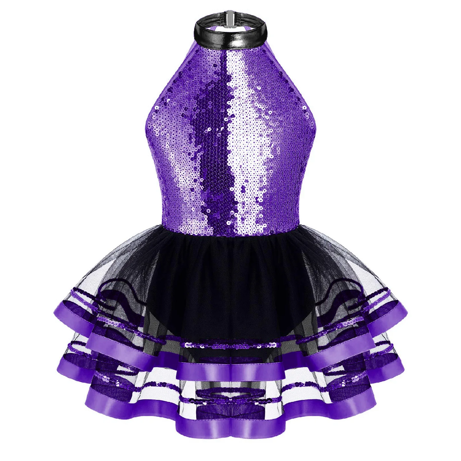Kids Girls Shiny Sequined Ballet Tutu Dress Sparkling Sequins Decorated Straps Hollow Back Mesh Gymnatics Jazz Latin Dance Dress
Kids Girls Shiny Sequined Ballet Tutu Dress Sparkling Sequins Decorated Straps Hollow Back Mesh Gymnatics Jazz Latin Dance Dress