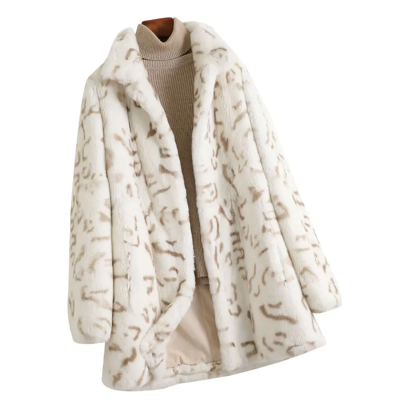 Winter Real Fur Coat Women's Clothes Rex Rabbit Fur Coats Female Fashion Leopard Fur Jacket Korean Outwear Manteau Femme FCY1955
Winter Real Fur Coat Women's Clothes Rex Rabbit Fur Coats Female Fashion Leopard Fur Jacket Korean Outwear Manteau Femme FCY1955