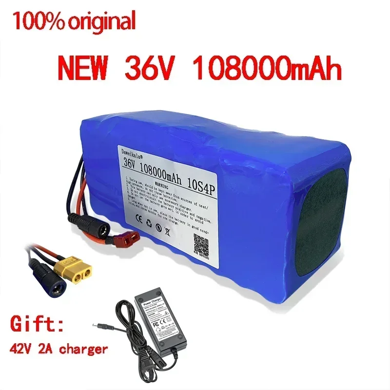 New Original 36V Battery 10S4P 108Ah 36v 18650 Battery pack 500W 42V 108000mAh for Ebike electric bicycle with BMS 42V Charger
New Original 36V Battery 10S4P 108Ah 36v 18650 Battery pack 500W 42V 108000mAh for Ebike electric bicycle with BMS 42V Charger