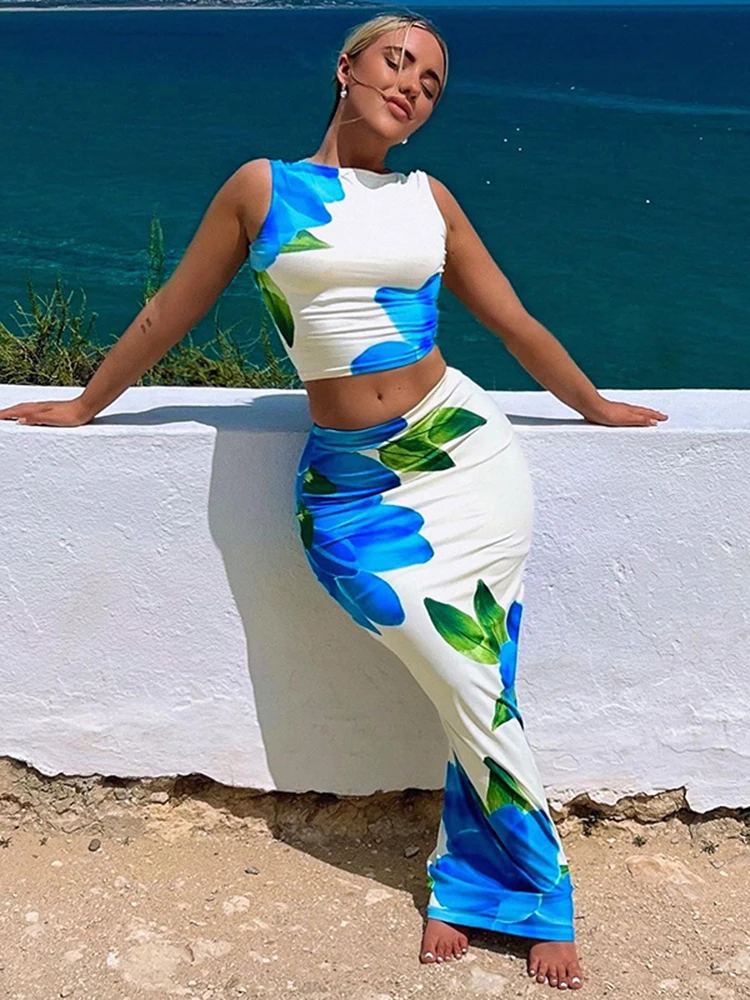 Bolopi Floral Crop Tank Top Long Skirt 2 Pieces Set 2023 Summer Women Fashion New In Y2K Outfits Elegant Party Suits Streetwear
Bolopi Floral Crop Tank Top Long Skirt 2 Pieces Set 2023 Summer Women Fashion New In Y2K Outfits Elegant Party Suits Streetwear