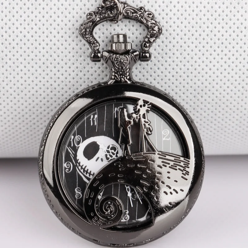 High Quality Black Hollow Out Skull Pattern Pocket Watches Men Women Fashion Quartz Clock With Chain Necklace
High Quality Black Hollow Out Skull Pattern Pocket Watches Men Women Fashion Quartz Clock With Chain Necklace