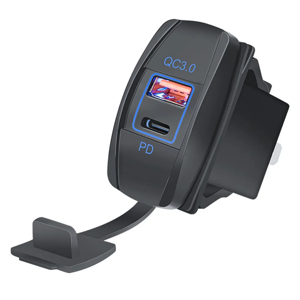 Dual USB Car Charger PD QC3.0 Port Rocker Adapter Socket LED Digital Voltmeter For Rocker Marine Switch Panel On Boat RV Vehicle
Dual USB Car Charger PD QC3.0 Port Rocker Adapter Socket LED Digital Voltmeter For Rocker Marine Switch Panel On Boat RV Vehicle