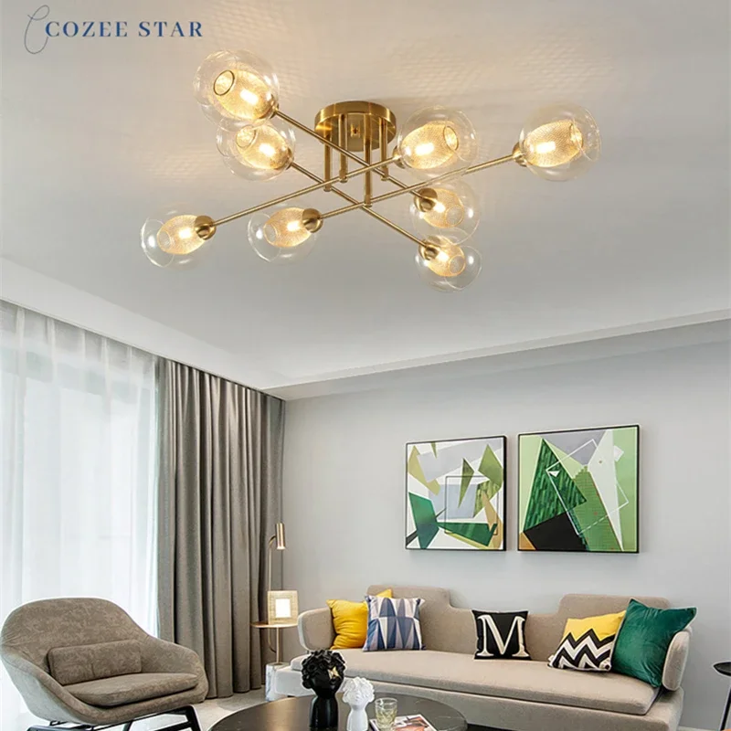 Luxury LED Ceiling Lights Modern Gold Iron Glass Indoor Lighting Fixture Home Decoration Bedroom Living Room Dining Room Lamps
Luxury LED Ceiling Lights Modern Gold Iron Glass Indoor Lighting Fixture Home Decoration Bedroom Living Room Dining Room Lamps